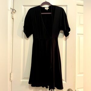 Milly black wrap dress short sleeve Size 2